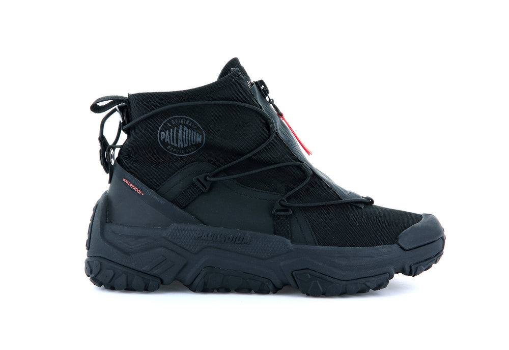 Zapatillas Palladium OFF-GRID HI ZIP WATERPROOF + Mujer Negras | Costa Rica-84396